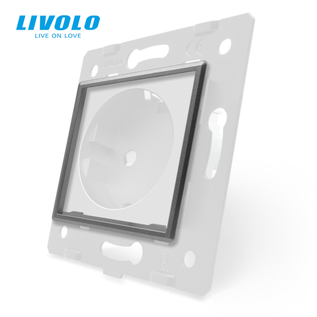 Ободок розетки 5 шт Livolo серый (DF10-15)