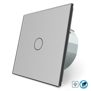 Бесконтактный диммер 1 сенсор Livolo серый стекло (VL-C701D-PRO-15)