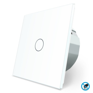 Бесконтактный выключатель 1 сенсор Livolo белый стекло (VL-C701-PRO-11)