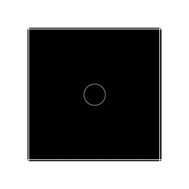 Бесконтактный выключатель 1 сенсор Livolo черный стекло (VL-C701-PRO-12)