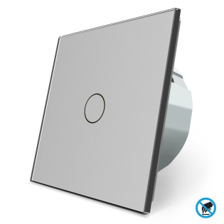 Бесконтактный выключатель 1 сенсор Livolo серый стекло (VL-C701-PRO-15)
