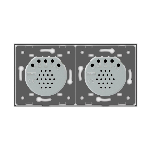 Бесконтактный выключатель 2 сенсора (1-1) Livolo белый стекло (VL-C701/C701-PRO-11)