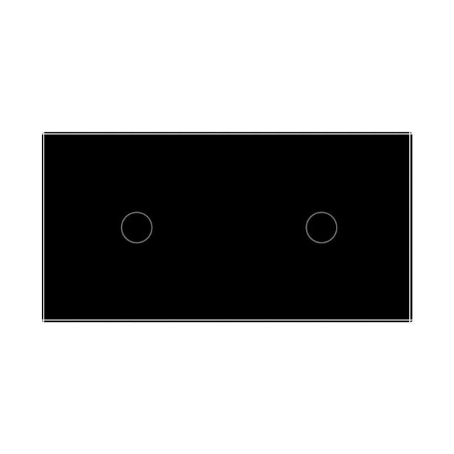 Бесконтактный выключатель 2 сенсора (1-1) Livolo черный стекло (VL-C701/C701-PRO-12)