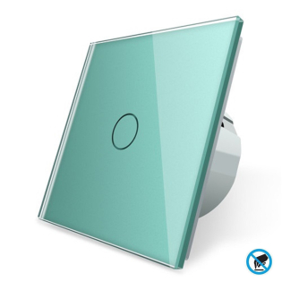 Бесконтактный выключатель 1 сенсор Livolo зеленый стекло (VL-C701-PRO-18)