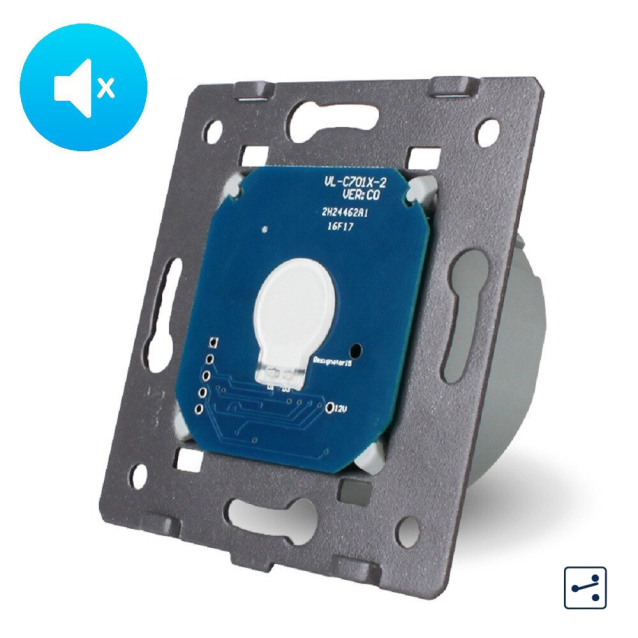 Механизм сенсорный бесшумный проходной выключатель 1 сенсор Livolo (VL-C701SQ)