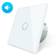 Бесшумный сенсорный выключатель 1 сенсор Livolo белый стекло (VL-C701Q-11)