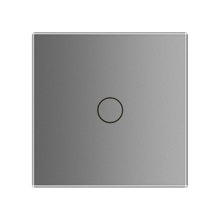 Бесшумный сенсорный проходной выключатель 1 сенсор Livolo серый стекло (VL-C701SQ-15)