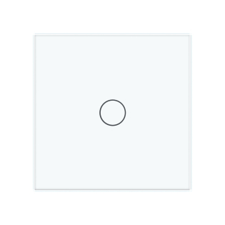 Бесшумный сенсорный проходной выключатель 1 сенсор Livolo белый стекло (VL-C701SQ-11)