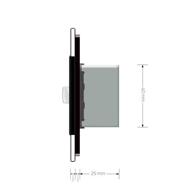 Датчик присутствия и движения с сенсорным выключателем Livolo черный стекло (VL-C701RG-12)