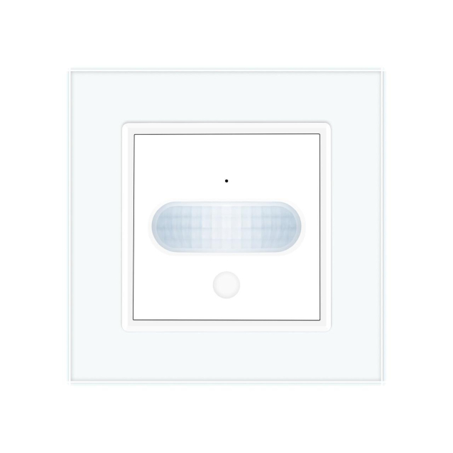 Датчик присутствия и движения с сенсорным выключателем Livolo белый стекло (VL-C701RG-11)