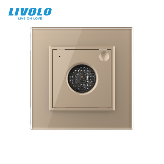 Умный датчик звука и света ZigBee Livolo золото (VL-C7-FCJZ-2AP-13)