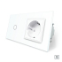Сенсорный диммер 1 сенсор 1 розетка Livolo белый стекло (VL-C701D/C7C1EU-11)