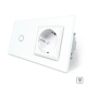 Сенсорный диммер 1 сенсор 1 розетка Livolo белый стекло (VL-C701D/C7C1EU-11)