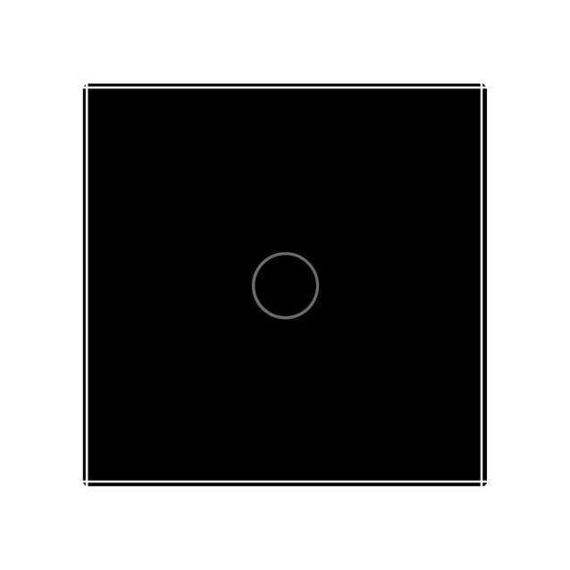 Сенсорная кнопка 1 сенсор Сухой контакт Livolo черный стекло (VL-C701IH-12)