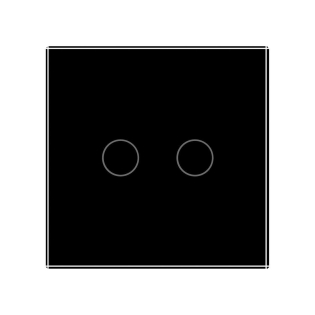 Сенсорная кнопка 2 сенсора Сухой контакт Livolo черный стекло (VL-C702IH-12)