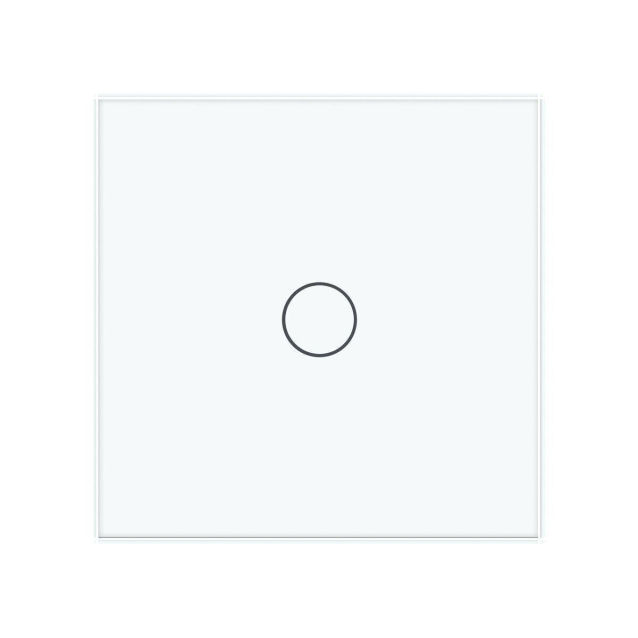 Сенсорная кнопка 1 сенсор Сухой контакт Livolo белый стекло (VL-C701IH-11)