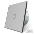 Сенсорная кнопка 1 сенсор Сухой контакт Livolo серый стекло (VL-C701IH-15)
