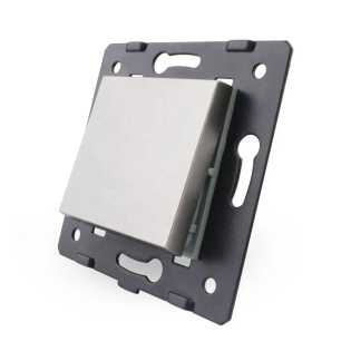 Механизм одноклавишный выключатель Livolo серый (VL-C7-K1-15)