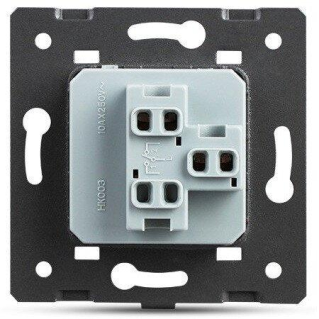 Механизм одноклавишный выключатель Livolo серый (VL-C7-K1-15)