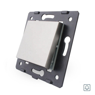 Механизм одноклавишная кнопка Импульсный выключатель Livolo серый (720100415)