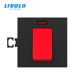 Механизм мастер выключатель 20 ампер Livolo черный (VL-KMKV20A-2BP)