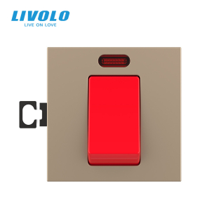 Механизм мастер выключатель 20 ампер Livolo золотой (VL-KMKV20A-2AP)