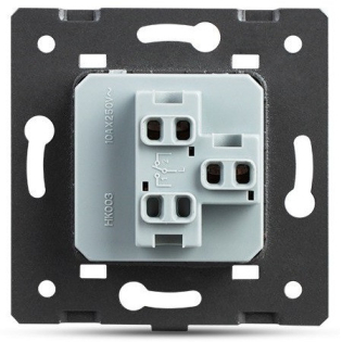 Механизм одноклавишный проходной выключатель Livolo голубой (C7-K1S-19)