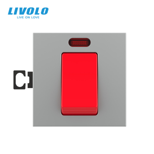 Механизм мастер выключатель 20 ампер Livolo серый (VL-KMKV20A-2IP)