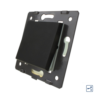 Механизм одноклавишный выключатель Livolo черный (VL-C7-K1-12)