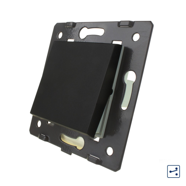 Механизм одноклавишный выключатель Livolo черный (VL-C7-K1-12)