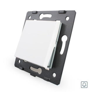 Механизм одноклавишная кнопка Импульсный выключатель Livolo белый (720100411)