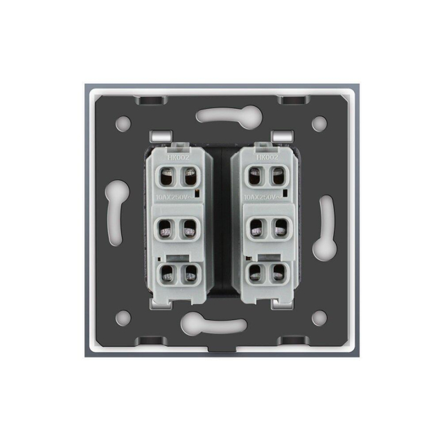 Одноклавишный перекрестный выключатель Livolo золото стекло (VL-C7FCMM10A-2AP)