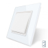 Одноклавишный перекрестный выключатель Livolo белый стекло (VL-C7FCMM10A-2WP)