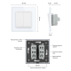 Двухклавишный выключатель Livolo белый стекло (VL-C7K2-11)
