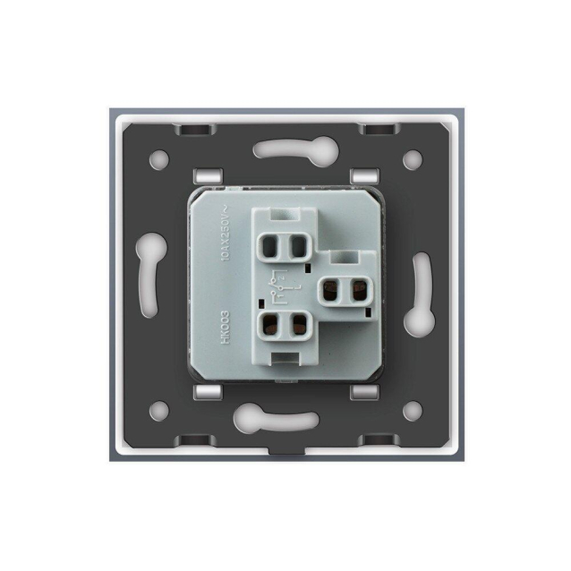 Одноклавишный выключатель Livolo золото стекло (VL-C7K1-13)