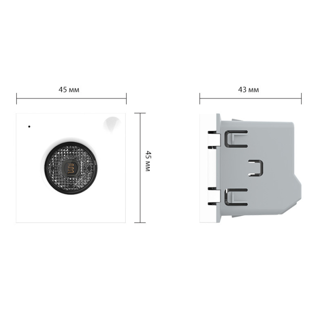 Умный механизм датчик звука и освещенности Livolo белый ZigBee (VL-FCJZ-2WP)
