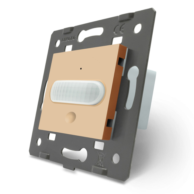 Механизм датчик присутствия и движения с сенсорным выключателем Livolo золото (C7-01RG-13)