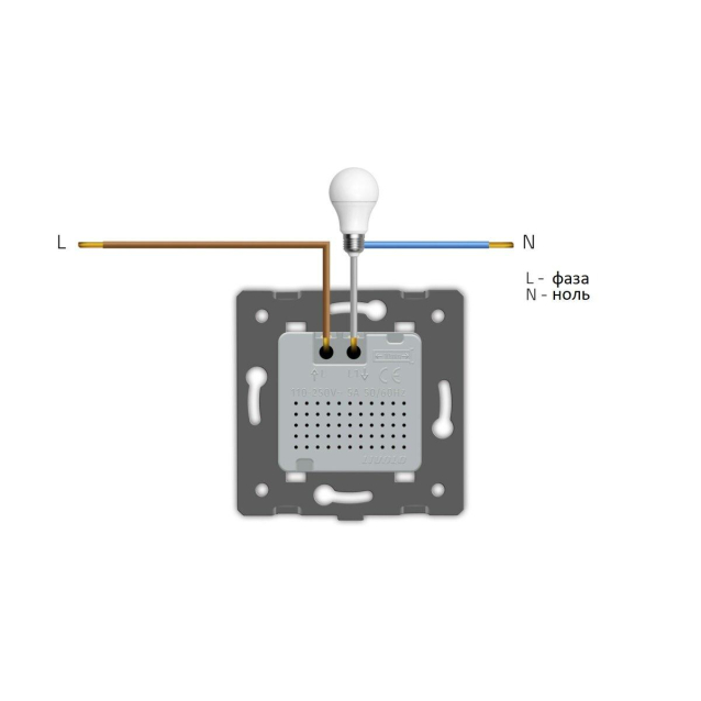 Механизм датчик присутствия и движения с сенсорным выключателем Livolo золото (C7-01RG-13)
