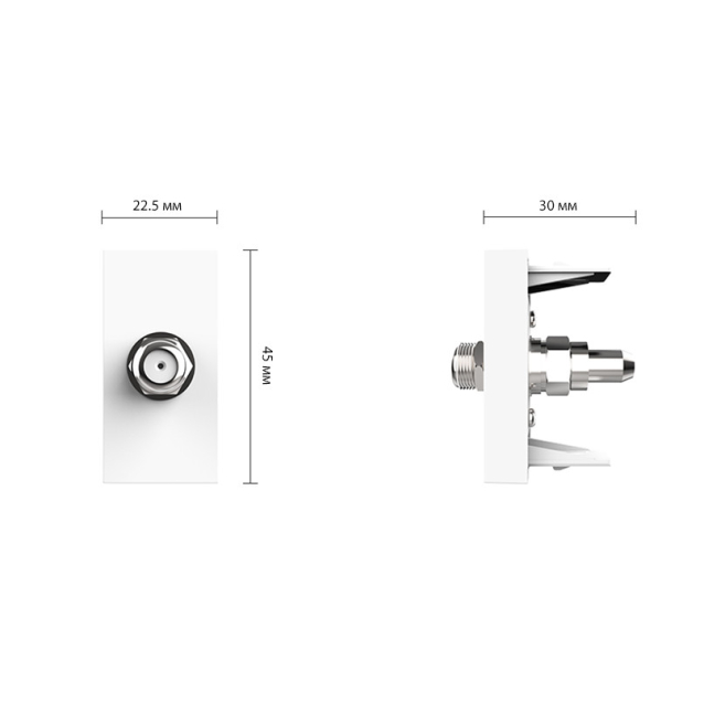 Механизм розетка спутниковая SAT Livolo белый (C7-1ST-11)
