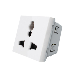 Механизм универсальная розетка 12 стандартов в 1 Livolo белый (VL-FCT22 16A-2WP)