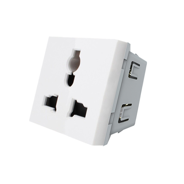 Механизм универсальная розетка 12 стандартов в 1 Livolo белый (VL-FCT22 16A-2WP)