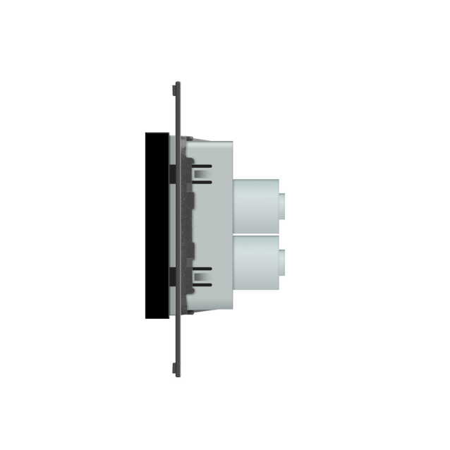 Механизм универсальная розетка 12 стандартов в 1 Livolo черный (VL-C7-C1C-12)