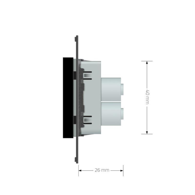 Механизм универсальная розетка 12 стандартов в 1 Livolo черный (VL-C7-C1C-12)