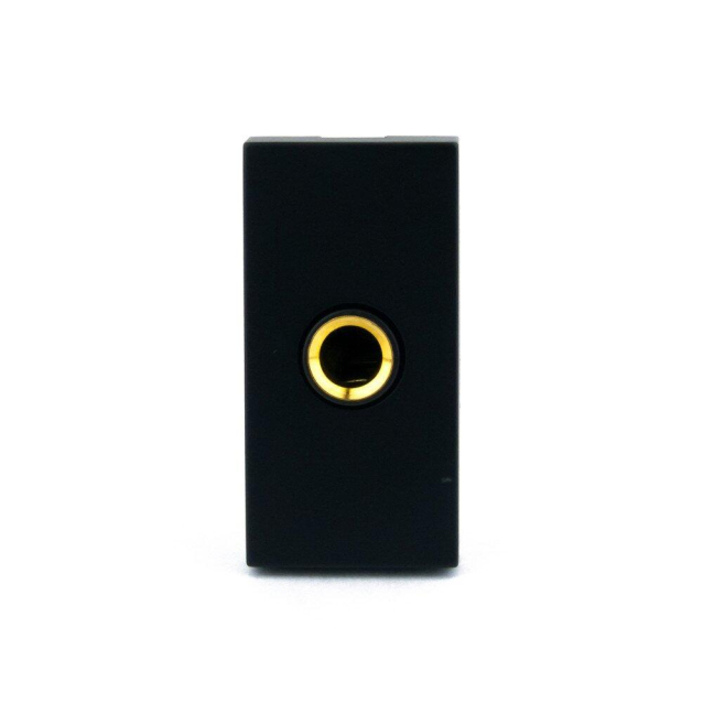 Механизм розетка микрофон JACK 6.3 мм Livolo черный (C7-1M-12)