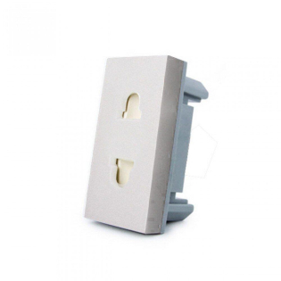 Механизм универсальная розетка 2 в 1 Livolo серый (VL-FCT25 16A-1IP)