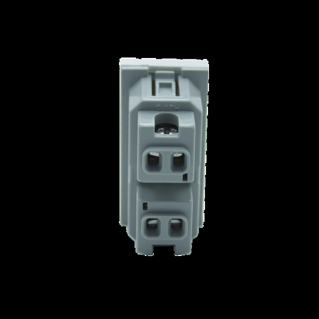 Механизм универсальная розетка 2 в 1 Livolo серый (VL-FCT25 16A-1IP)