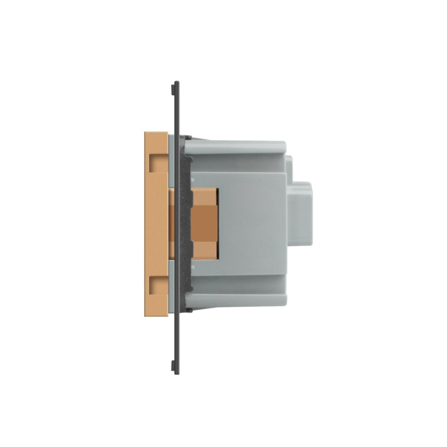 Механизм силовая розетка с заземлением Livolo золото (C7-C1EU-13)