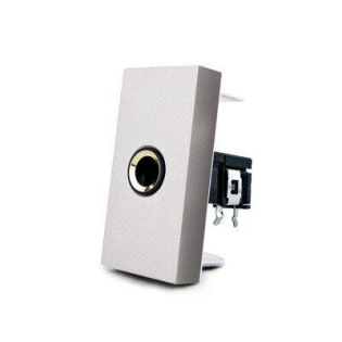 Механизм розетка микрофон JACK 6.3 мм Livolo серый (C7-1M-15)