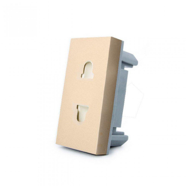 Механизм универсальная розетка 2 в 1 Livolo золото (VL-FCT25 16A-1AP)