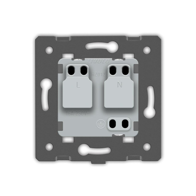 Механизм силовая розетка с заземлением Livolo белый (C7-C1EU-11)